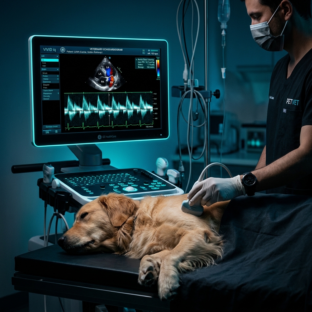 Ecocardiograma veterinário com tecnologia avançada
